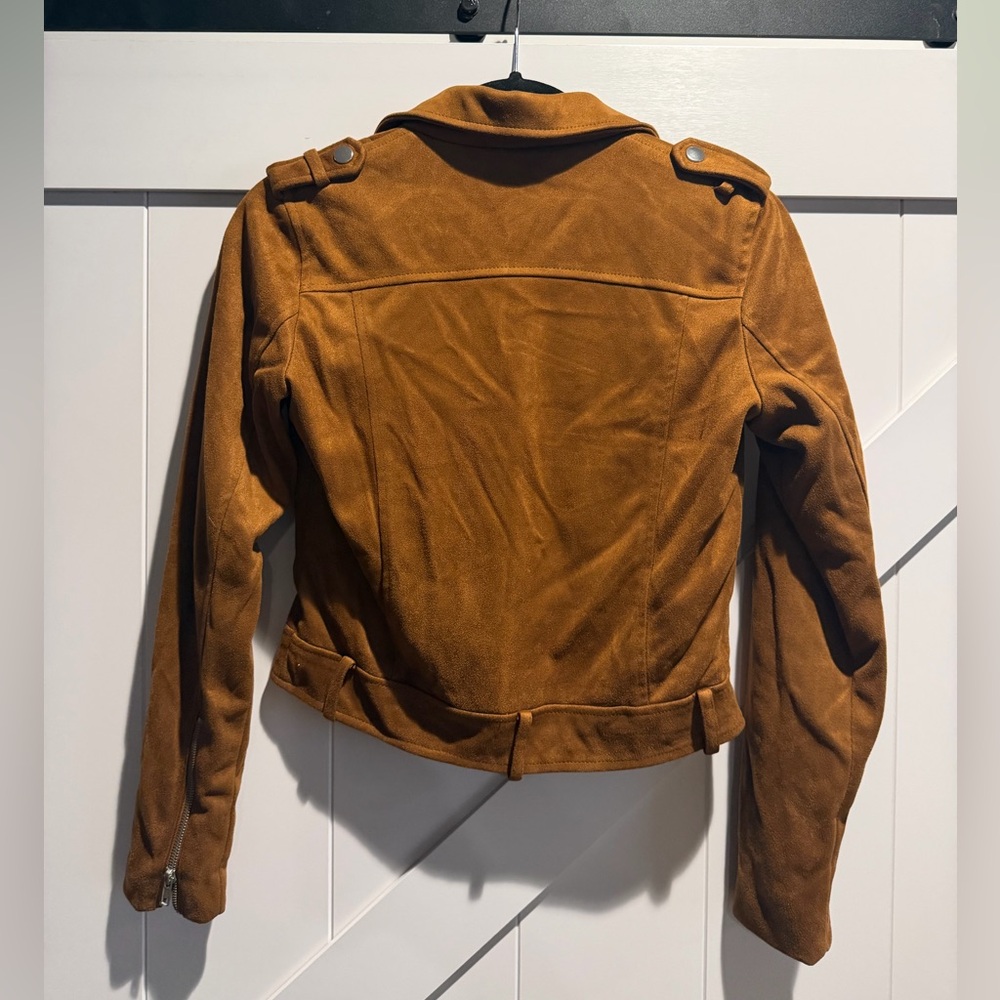 Forever 21 Tan Faux Suede Moto Jacket - Picture 4 of 4